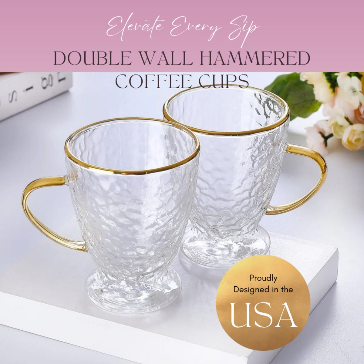 Hammered Double Wall Glasses