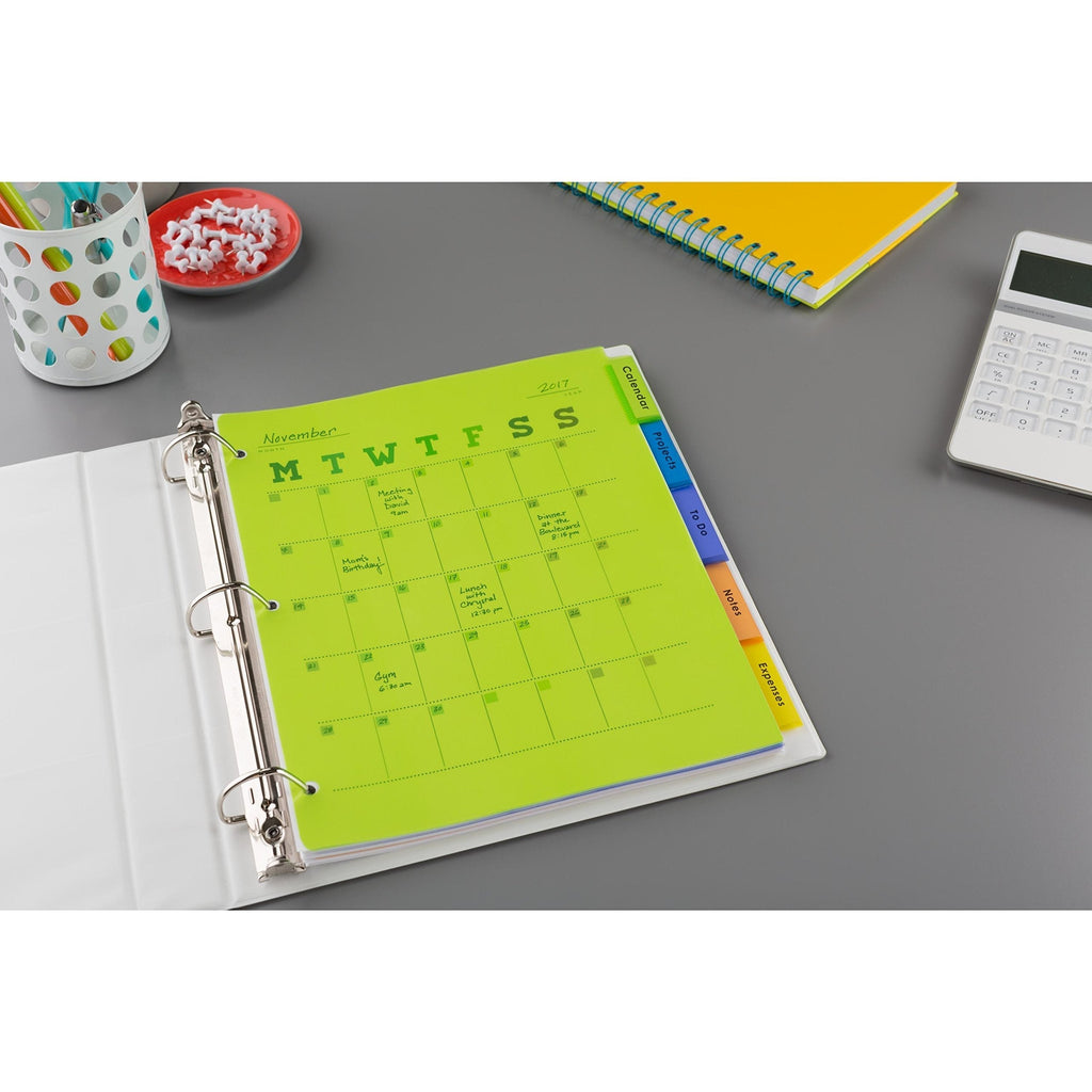 Avery 5-Tab Plastic Insertable Binder Dividers, 24 Sets (11900)