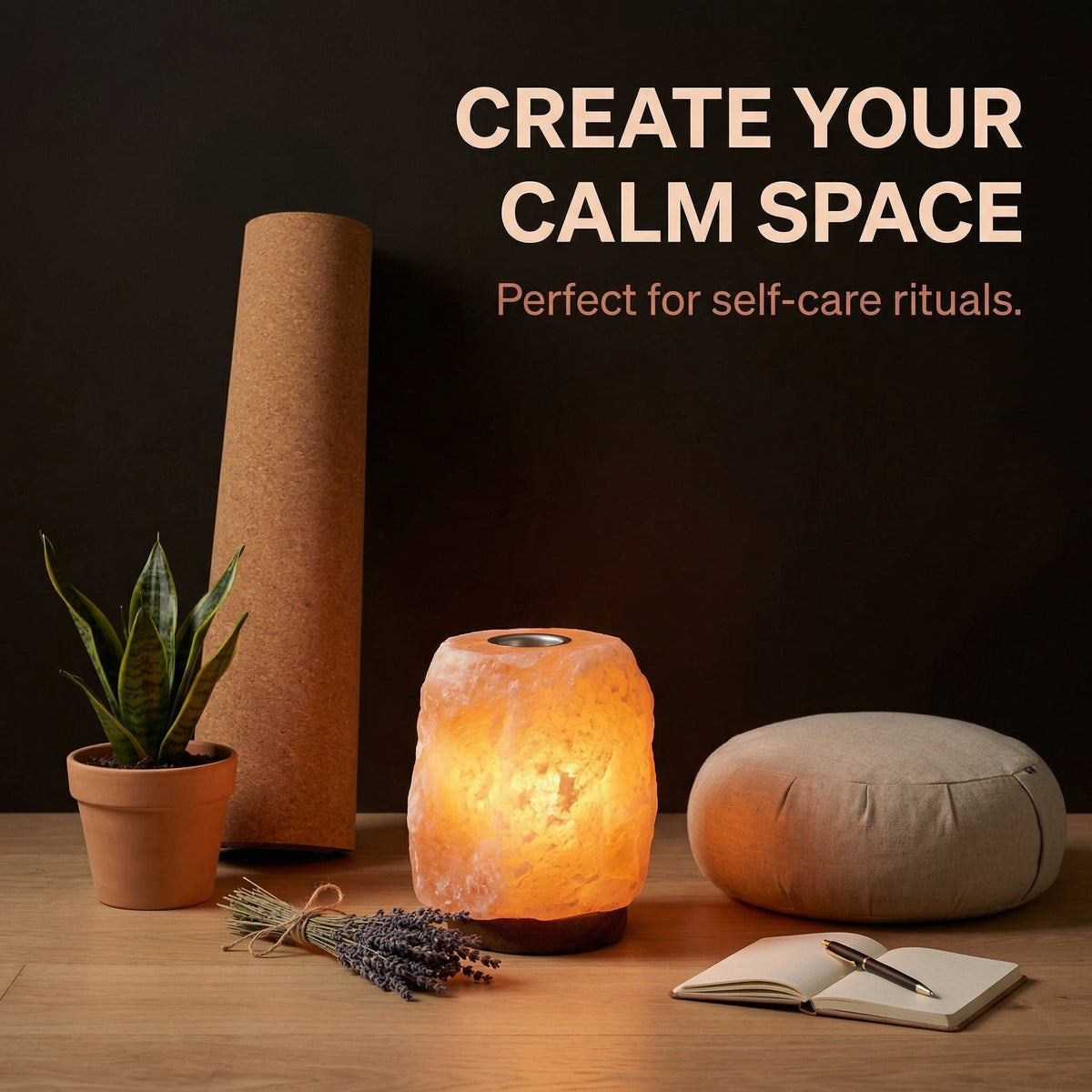 Himalayan Salt Lamp with Oil Tray