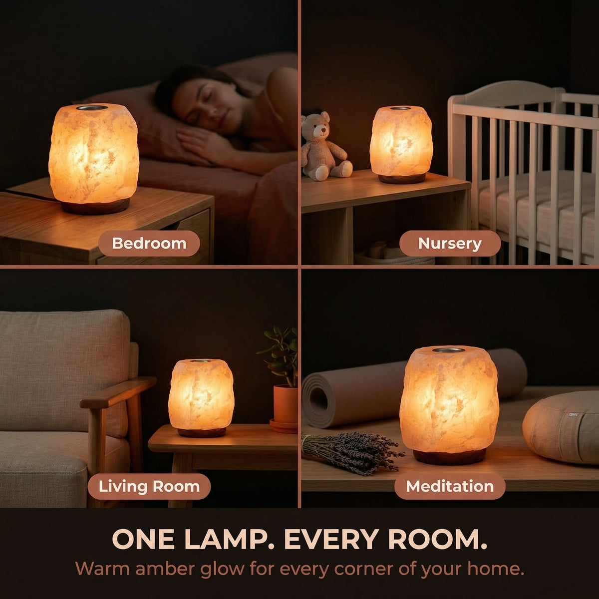 Himalayan Salt Lamp with Oil Tray
