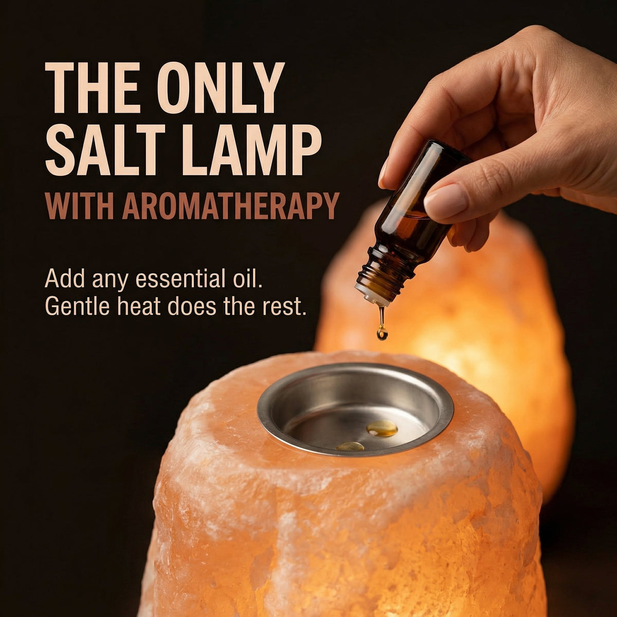 Himalayan Salt Lamp with Oil Tray