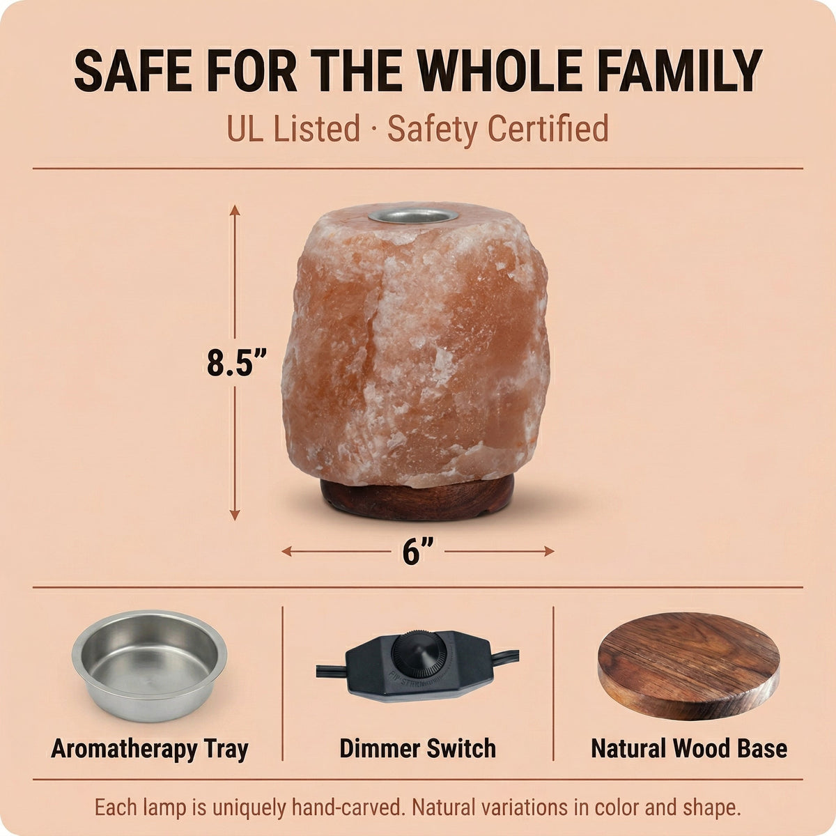 Himalayan Salt Lamp with Oil Tray