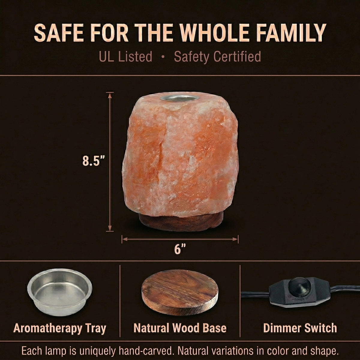 Himalayan Salt Lamp with Oil Tray