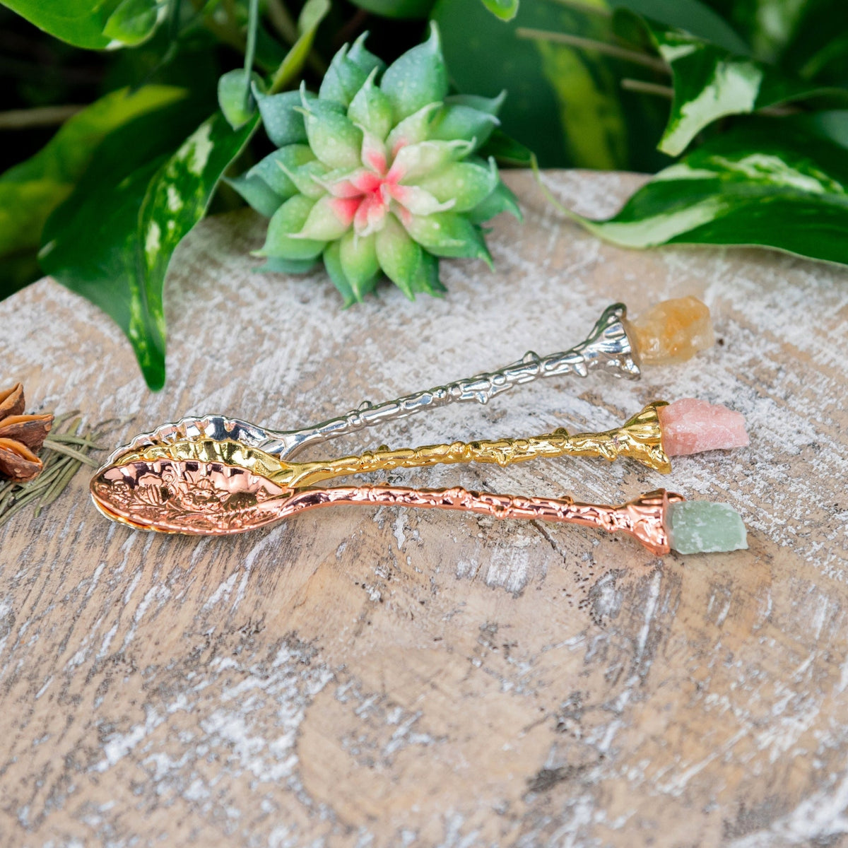Crystal Topped Herb Spoon