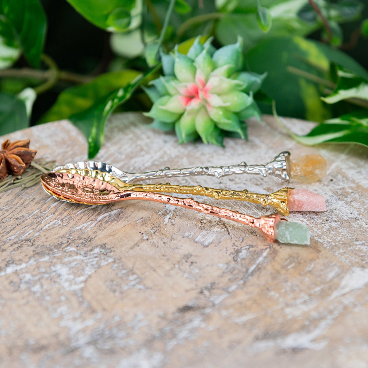 Crystal Topped Herb Spoon