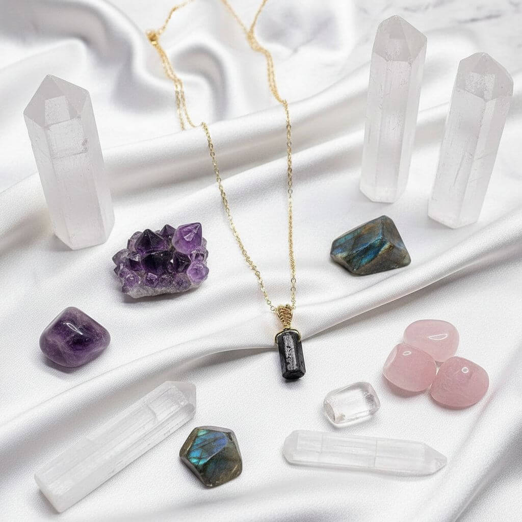 Raw Black Tourmaline Necklace