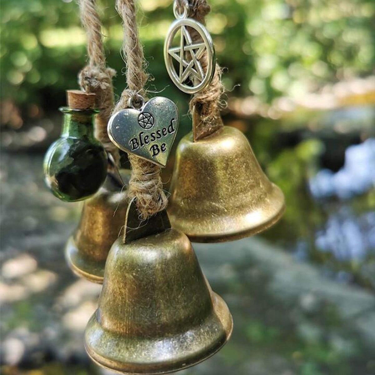 Brass Blessing Bells, Set of 6