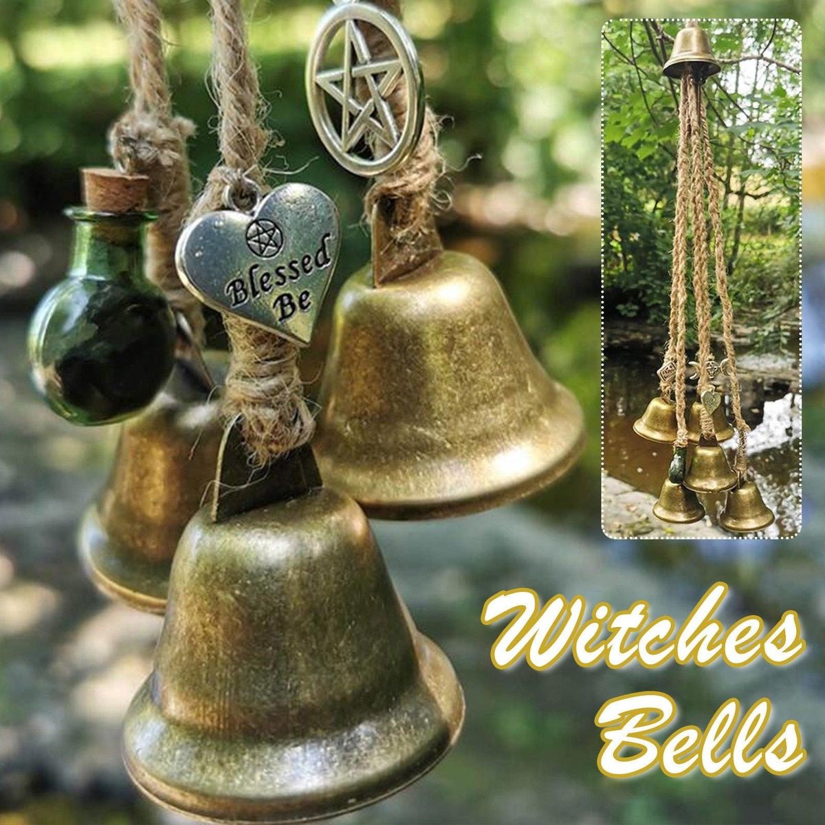 Brass Blessing Bells, Set of 6