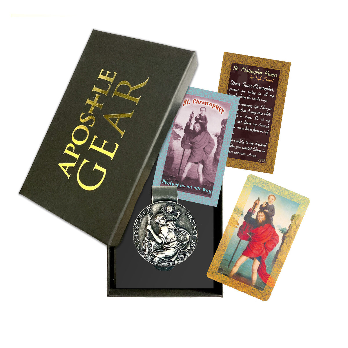 Saint Christopher Visor Clip, Round