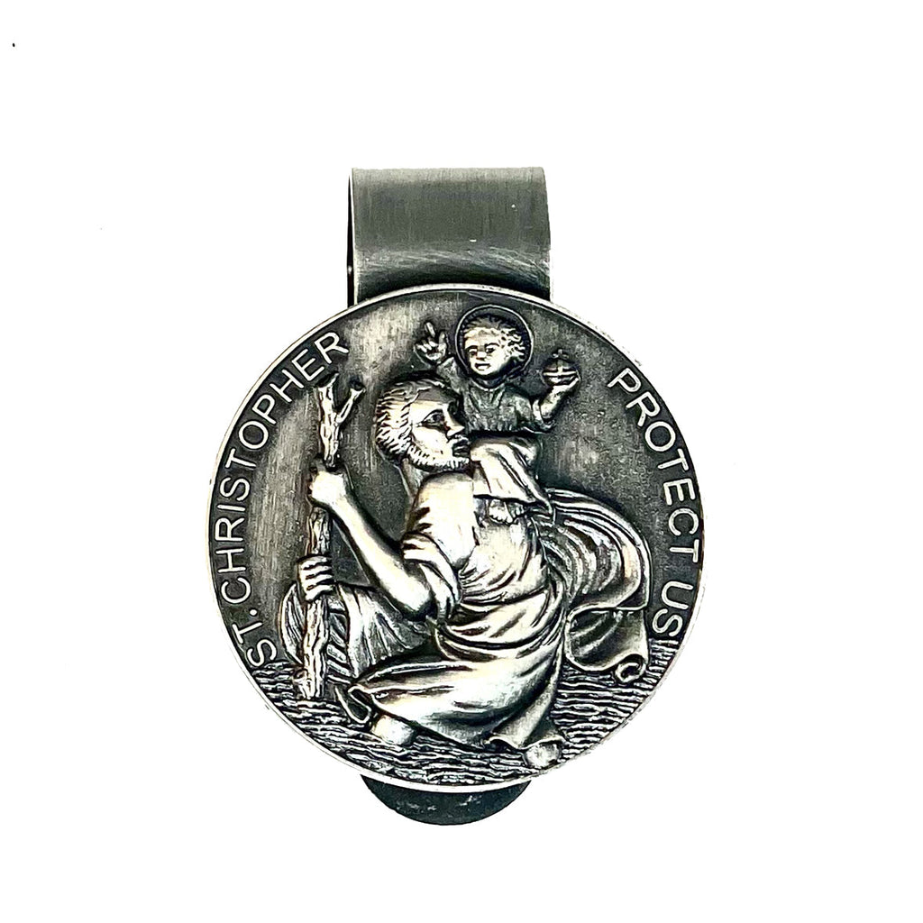 Saint Christopher Visor Clip, Round